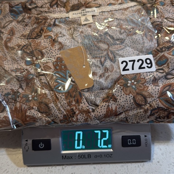 Mason Belle Country Outfitters Split Neck Ruffle Collar Full Sleeve Drape NEW - Picture 14 of 14